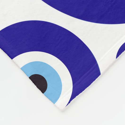 Evil Eye Pattern, Greek Eye, Turkish Eye, Nazar Fleece Deken (Hoek)