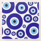 Evil Eye Pattern, Greek Eye, Turkish Eye, Nazar Glazen Onderzetter (Voorkant)