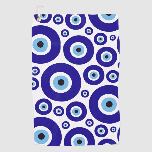 Evil Eye Pattern, Greek Eye, Turkish Eye, Nazar Golfhanddoek (Voorkant)