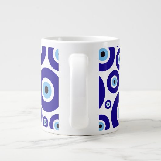 Evil Eye Pattern, Greek Eye, Turkish Eye, Nazar Grote Koffiekop (Achterkant)