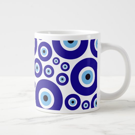 Evil Eye Pattern, Greek Eye, Turkish Eye, Nazar Grote Koffiekop (Rechts)