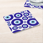 Evil Eye Pattern, Greek Eye, Turkish Eye, Nazar Kartonnen Onderzetters (Schuin)
