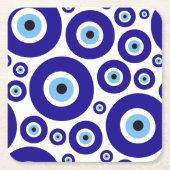Evil Eye Pattern, Greek Eye, Turkish Eye, Nazar Kartonnen Onderzetters (Voorkant)