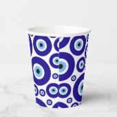 Evil Eye Pattern, Greek Eye, Turkish Eye, Nazar Papieren Bekers (Rechts)