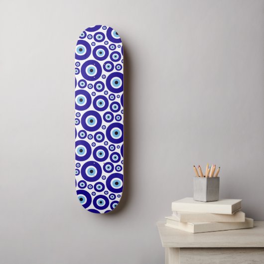 Evil Eye Pattern, Greek Eye, Turkish Eye, Nazar Persoonlijk Skateboard (Muurkunst)