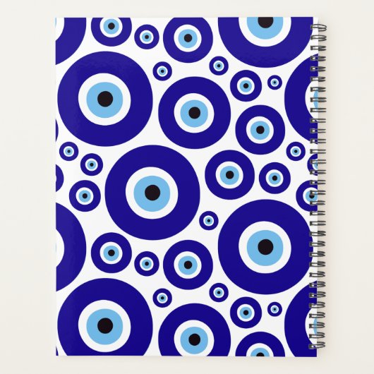 Evil Eye Pattern, Greek Eye, Turkish Eye, Nazar Planner (Achterkant)