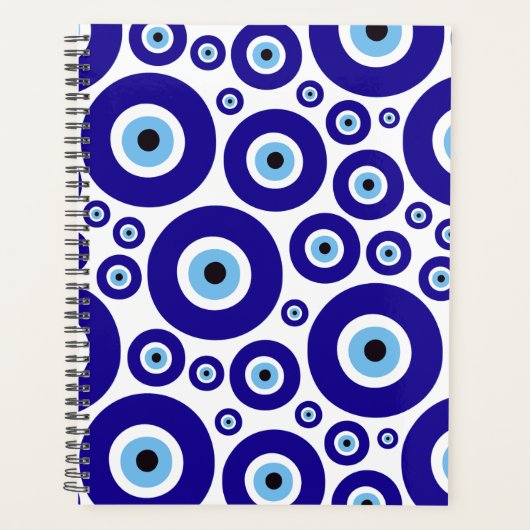 Evil Eye Pattern, Greek Eye, Turkish Eye, Nazar Planner (Voorkant)
