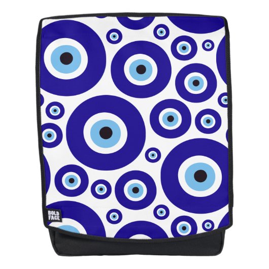 Evil Eye Pattern, Greek Eye, Turkish Eye, Nazar Rugtassen (Voorkant)