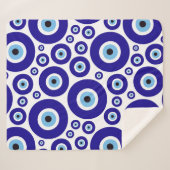 Evil Eye Pattern, Greek Eye, Turkish Eye, Nazar Sherpa Deken (Voorkant (horizontaal))