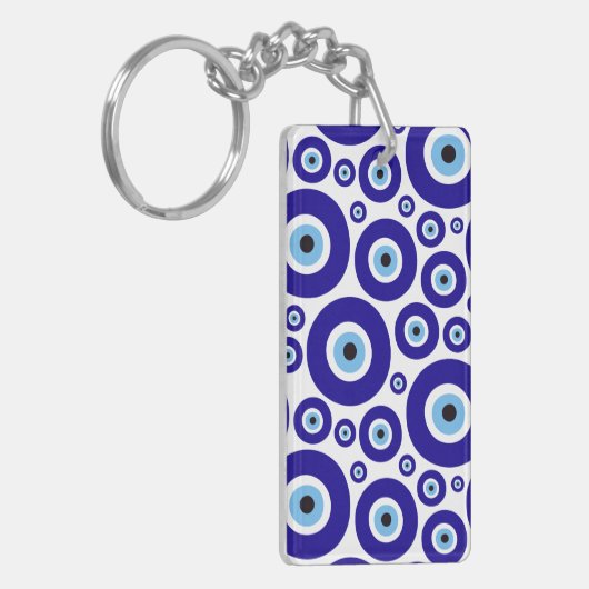 Evil Eye Pattern, Greek Eye, Turkish Eye, Nazar Sleutelhanger (Voorkant Links)