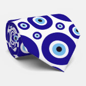 Evil Eye Pattern, Greek Eye, Turkish Eye, Nazar Stropdas (Opgerold)