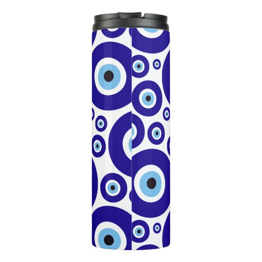 Evil Eye Pattern, Greek Eye, Turkish Eye, Nazar Thermosbeker (Achterkant)