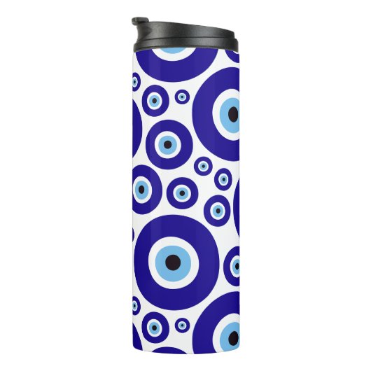 Evil Eye Pattern, Greek Eye, Turkish Eye, Nazar Thermosbeker (Geroteerd rechts)