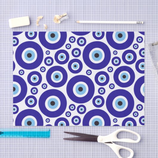 Evil Eye Pattern, Greek Eye, Turkish Eye, Nazar Tissuepapier (Craft)
