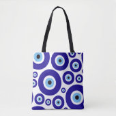 Evil Eye Pattern, Greek Eye, Turkish Eye, Nazar Tote Bag (Voorkant)