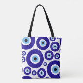 Evil Eye Pattern, Greek Eye, Turkish Eye, Nazar Tote Bag (Achterkant)