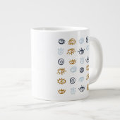 Evil Eye Pattern Grote Koffiekop (Voorkant rechts)