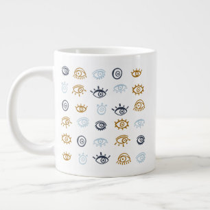 Evil Eye Pattern Grote Koffiekop