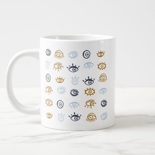 Evil Eye Pattern Grote Koffiekop (Links)