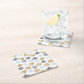 Evil Eye Pattern Kartonnen Onderzetters (Insitu)