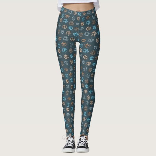 Evil Eye Pattern Leggings (Voorkant)