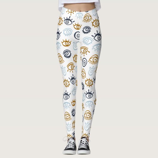 Evil Eye Pattern Leggings (Voorkant)