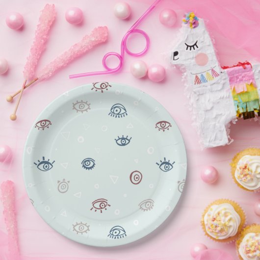 Evil Eye Pattern Papieren Bordje (Feest)
