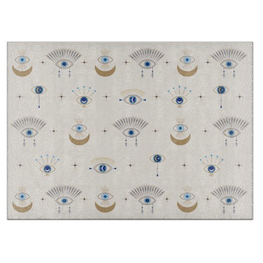 Evil Eye Pattern Snijplank (Voorkant)
