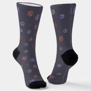 Evil Eye Pattern Socks Sokken