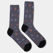 Evil Eye Pattern Socks Sokken (Rechts)