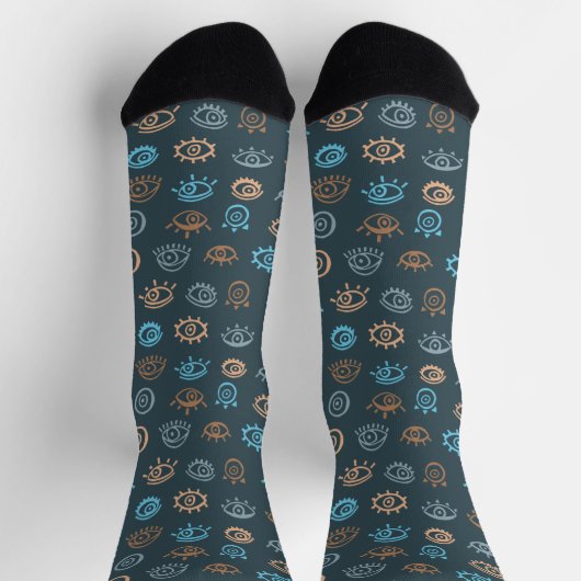 Evil Eye Pattern Socks Sokken (Top)