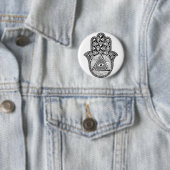 Evil Eye Protection Hamsa Ronde Button 5,7 Cm (In situ)