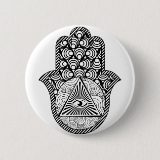 Evil Eye Protection Hamsa Ronde Button 5,7 Cm