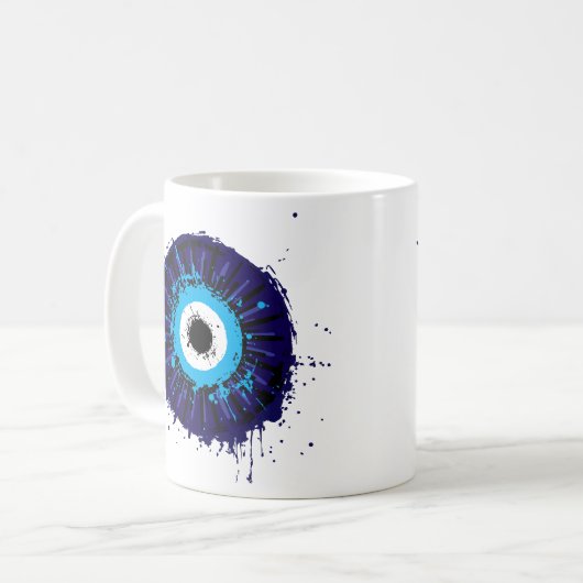 🧿 Evil Eye Protection Mug Koffiemok (Voorkant links)