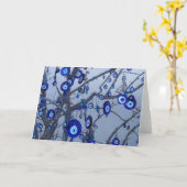 Evil Eye Protection Tree Pagan Wiccan Groet Kaart (Gele Bloem)