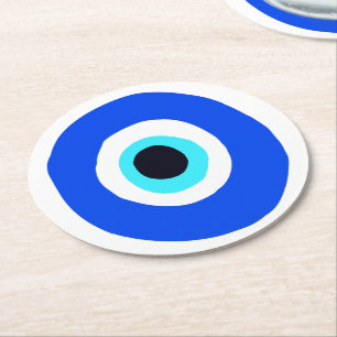 Evil Eye Protector van Evil Lucky Charm Ronde Kartonnen Onderzetter