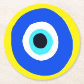 Evil Eye Protector van Evil Lucky Charm Ronde Kartonnen Onderzetter (Voorkant)