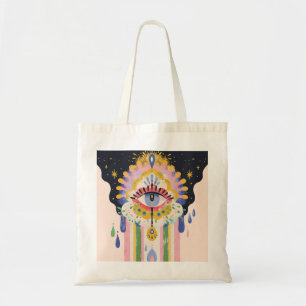 Evil Eye Regenboog Drip Beschermings Charme Tote Bag