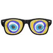 Evil Eye retro Shades Amulet/Fun Party Sunbril Retro Zonnebril (Voorkant)