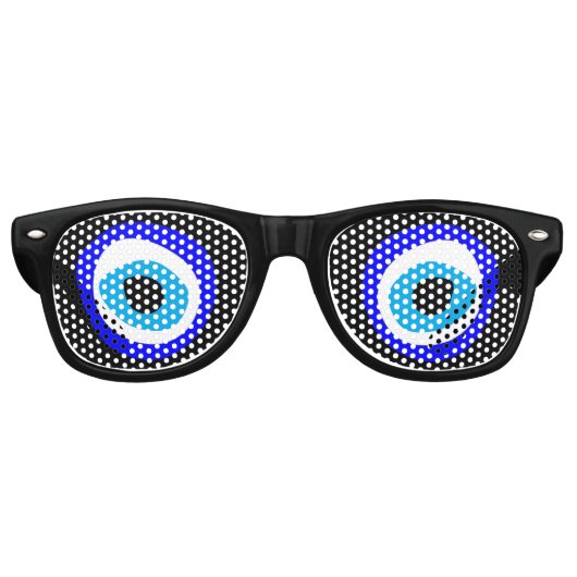 Evil Eye retro Shades Amulet/Fun Party Sunbril Zonnebril (Voorkant)