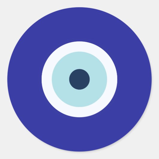 Evil Eye Ronde Sticker (Voorkant)