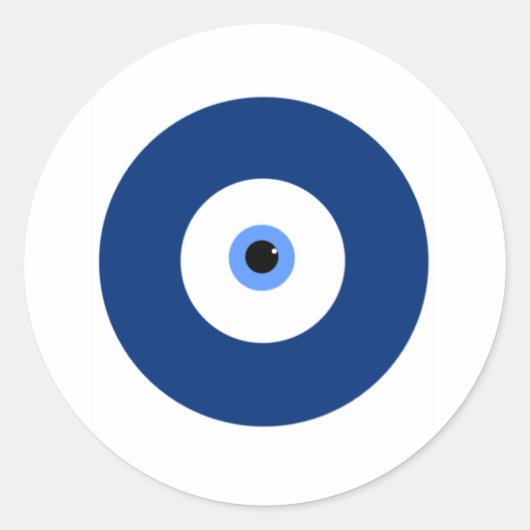 Evil Eye Ronde Sticker (Voorkant)