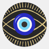 Evil Eye Ronde Sticker (Voorkant)