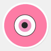 Evil Eye Ronde Sticker (Voorkant)