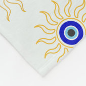 Evil Eye Symbol Fleece Deken (Hoek)