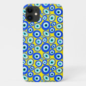 Evil Eye Symbol Patroon op Geel Case-Mate iPhone Case (Achterkant)