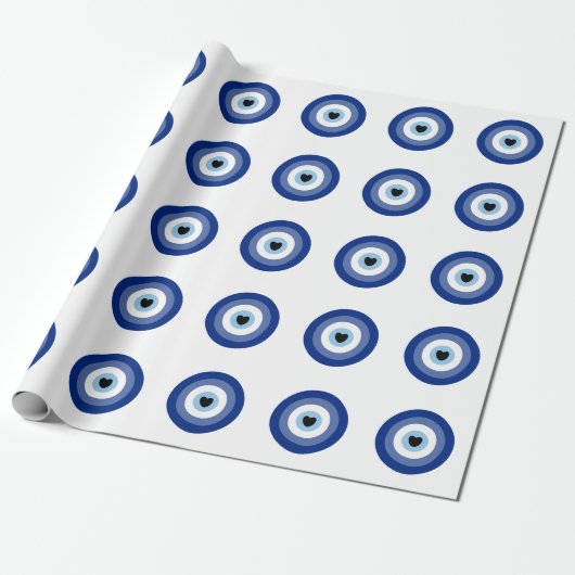 Evil Eye Symbol Protection Cadeaupapier (Uitgerold)