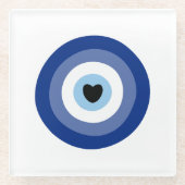 Evil Eye Symbol Protection Glazen Onderzetter (Voorkant)