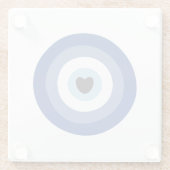 Evil Eye Symbol Protection Glazen Onderzetter (Achterkant)