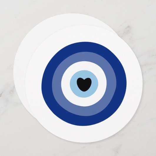 Evil Eye Symbol Protection Kaart (Voorkant / Achterkant)
